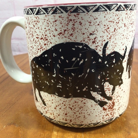 Ceramic Bull Splatter Paint Mug - Picture 6 of 7